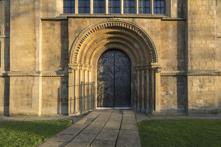 Southwell Minster, Southwell, Nottinghamshire, UK, December 2018, West Front of Southwell Minsterのeditorial素材