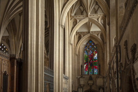 Bristol, United Kingdom, February 2019, View of the historic Bristol Cathedralのeditorial素材