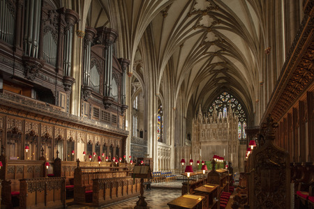 Bristol, United Kingdom, February 2019, View of the historic Bristol Cathedralのeditorial素材