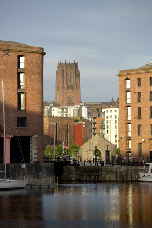 Liverpool, Merseyside, UK, 11th June 2014, a daytime view of Albert Dock in the cultural quarter of Liverpoolのeditorial素材