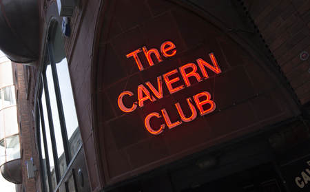 Liverpool, Merseyside, UK - 24th June 2014 - Entrance and Signage to the famous Cavern Club in Mathew Streetのeditorial素材
