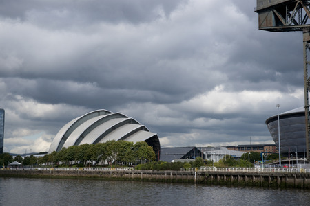 Glasgow, Scotland, 7th September 2013, the SEC Clyde Auditorium also known as the SEC Armadilloのeditorial素材
