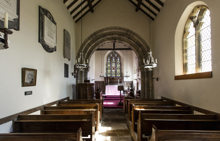 Great Givendale, Yorkshire, UK, 25th March 2019, the Saint Ethelburgas Churchのeditorial素材