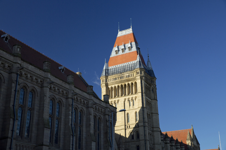 Manchester, Greater Manchester, UK, October 2013, a view of the Whitworth Building, University of Manchesterのeditorial素材