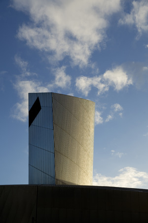 Manchester, Greater Manchester, UK, October 2013, A view of the Imperial War Museum North in Salford, designed by Daniel Libeskindのeditorial素材