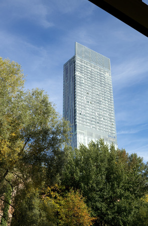 Manchester, Greater Manchester, UK, October 2013, the Beetham Tower, aka Hilton Hotel Towerのeditorial素材