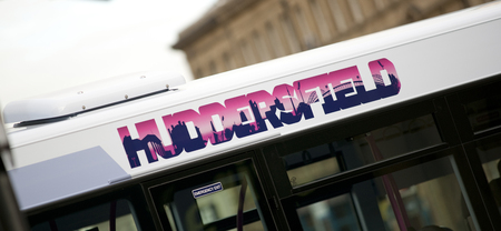 Huddersfield, West Yorkshire, UK, October 2013,  huddersfield name in lettersのeditorial素材