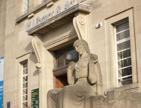 Huddersfield, West Yorkshire, UK, October 2013, Huddersfield Library and Art Galleryのeditorial素材