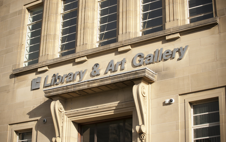 Huddersfield, West Yorkshire, UK, October 2013, Huddersfield Library and Art Galleryのeditorial素材