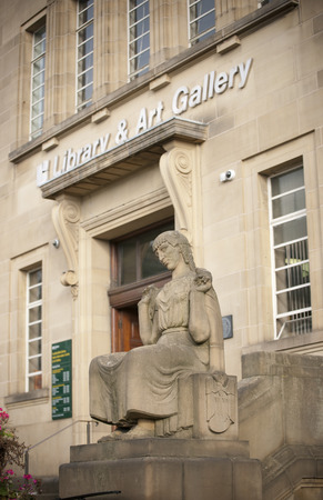 Huddersfield, West Yorkshire, UK, October 2013, Huddersfield Library and Art Galleryのeditorial素材
