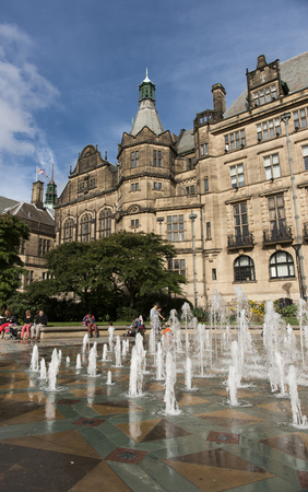 Sheffield City Town Hall, Sheffield, South Yorkshire, UK - September 2013のeditorial素材