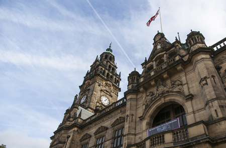 Sheffield City Town Hall, Sheffield, South Yorkshire, UK - September 2013のeditorial素材