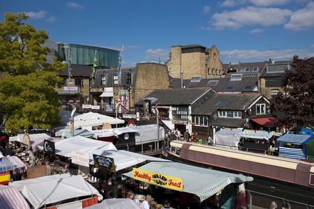 Camden, London, Greater London, UK, September 2013, view of the Camden Town West Yard Marketのeditorial素材