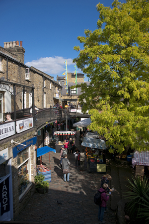 Camden, London, Greater London, UK, September 2013, view of the Camden Town West Yard Marketのeditorial素材
