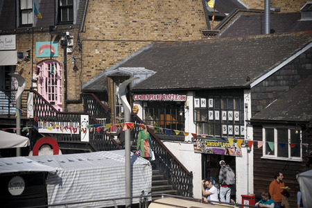 Camden, London, Greater London, UK, September 2013, view of the Camden Town West Yard Marketのeditorial素材