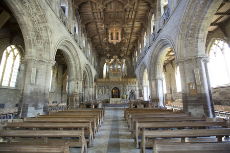 St Davids, Pembrokeshire, Wales, UK, July 2014, View of Saint Davids Cathedralのeditorial素材