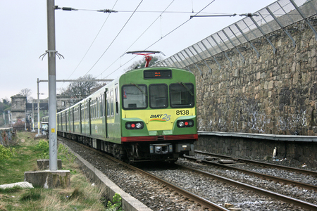 blackrock,Ireland, April 2010, an Iarnrod Eireann train serviceのeditorial素材