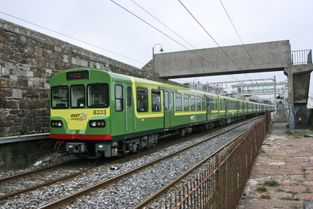 blackrock station ,Ireland, April 2010, an Iarnrod Eireann train serviceのeditorial素材