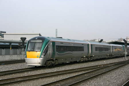 Dublin Heuston ,Ireland, April 2008, an Iarnrod Eireann train serviceのeditorial素材