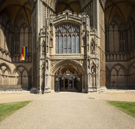 Peterborough, Cambridgeshire, United Kingdom, July 2019, A view of Peterborough Cathedralのeditorial素材
