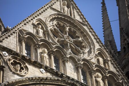 Peterborough, Cambridgeshire, United Kingdom, July 2019, A view of Peterborough Cathedralのeditorial素材