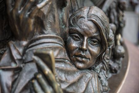 St Pancras Station, London, United Kingdom, July 17th 2019, The Meeting Place Sculptureのeditorial素材