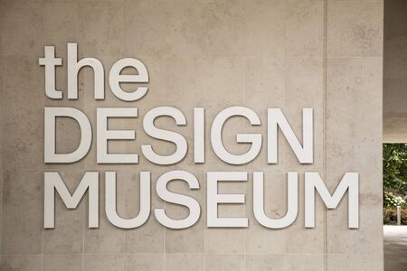 London, United Kingdom, 18th July 2019, entrance to the Design Museum in Kensingtonのeditorial素材