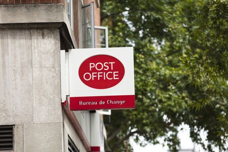 London, United Kingdom, 17th July 2019, Post Office Sign in central londonのeditorial素材