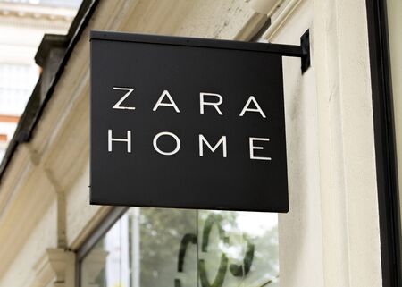London, United Kingdom, 17th July 2019, Zara Home Sign  in central london