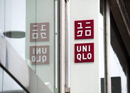 London, United Kingdom, 17th July 2019, Uni Qlo Signのeditorial素材