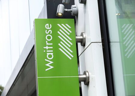 London, United Kingdom, 17th July 2019, Waitrose Signのeditorial素材
