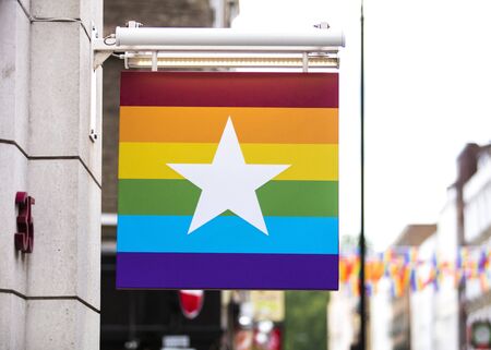 London, United Kingdom, 17th July 2019, Pret a Manger Sign in sohoのeditorial素材