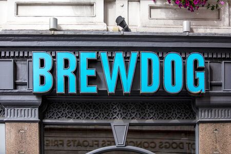 London, United Kingdom, 17th July 2019, Brewdog Sign in soho