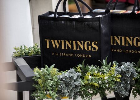 London, United Kingdom, 17th July 2019, Twinings Tea Shop on the strandのeditorial素材