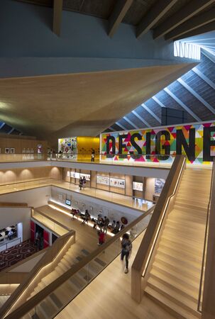 London, United Kingdom, 18th July 2019, interior of the Design Museum in Kensingtonのeditorial素材