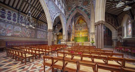 London, United Kingdom, 18th July 2019, interior of All Saints Church on Margaret Streetのeditorial素材