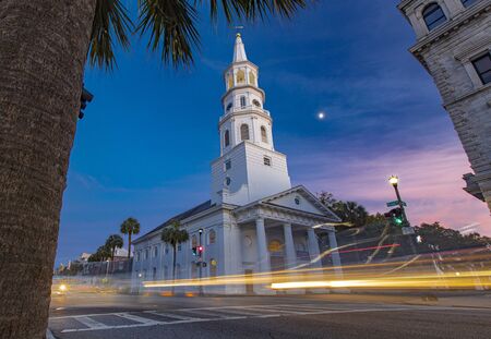 Charleston, South Carolina, United States, November 2019, a view  of the St Michaels Church in historic Charlestonのeditorial素材