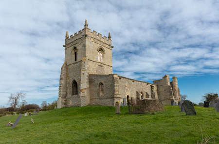 Colston Basset, Nottinghamshire, UK, 21st March 2020, the Ruin of St Marys Churchのeditorial素材