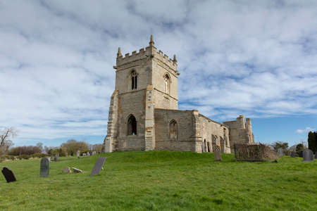 Colston Basset, Nottinghamshire, UK, 21st March 2020, the Ruin of St Marys Churchのeditorial素材