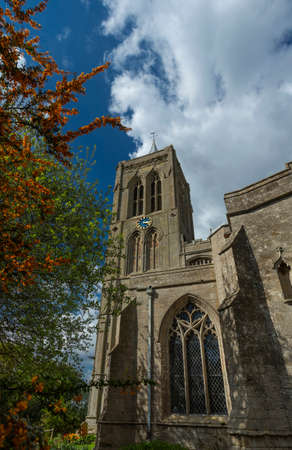 Gedney, Lincolnshire, UK, April 2014, view of St Mary Magdalene Churchのeditorial素材