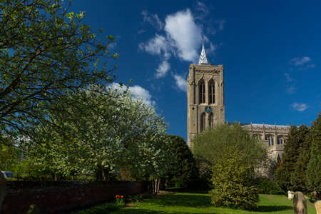 Gedney, Lincolnshire, UK, April 2014, view of St Mary Magdalene Churchのeditorial素材