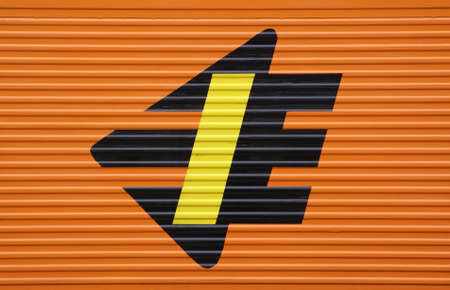 Dublin, Ireland, Europe, October 2006, Old Iarnrod Eireann Irish Rail Logoのeditorial素材