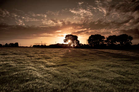 View of the Carmarthenshire landscape in Wales, on the hills south of Pontwelly.  July 2020の写真素材