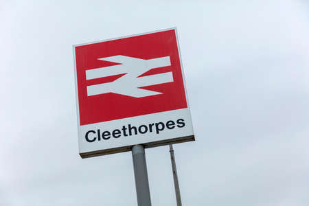 Cleethorpes, North Lincolnshire, United Kingdom, May 2019, View of Cleethorpes Station Signのeditorial素材