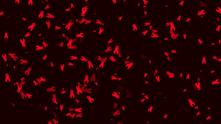 Abstract red keys rotate on black bg. background for car service station. Abstract festive backdrop for advertise text. 3D renderingの写真素材