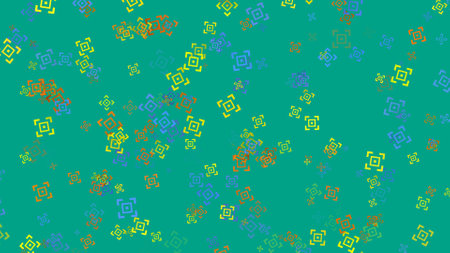 Abstract colored targets rotate on green background. Copy space for greet Mother Day, Valentine Day,...
