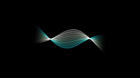 Abstract Twisted Wave Background. 3D rendering.