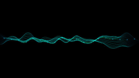 Futuristic sound wave diagram technology background, music technology background concept. 3D...