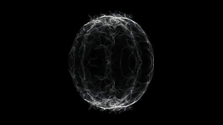 Fire white energy ball effect aura glow spin. 3d rendering.の写真素材
