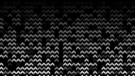 White flashing arrows on a black background. Abstract festive background for advertising,...